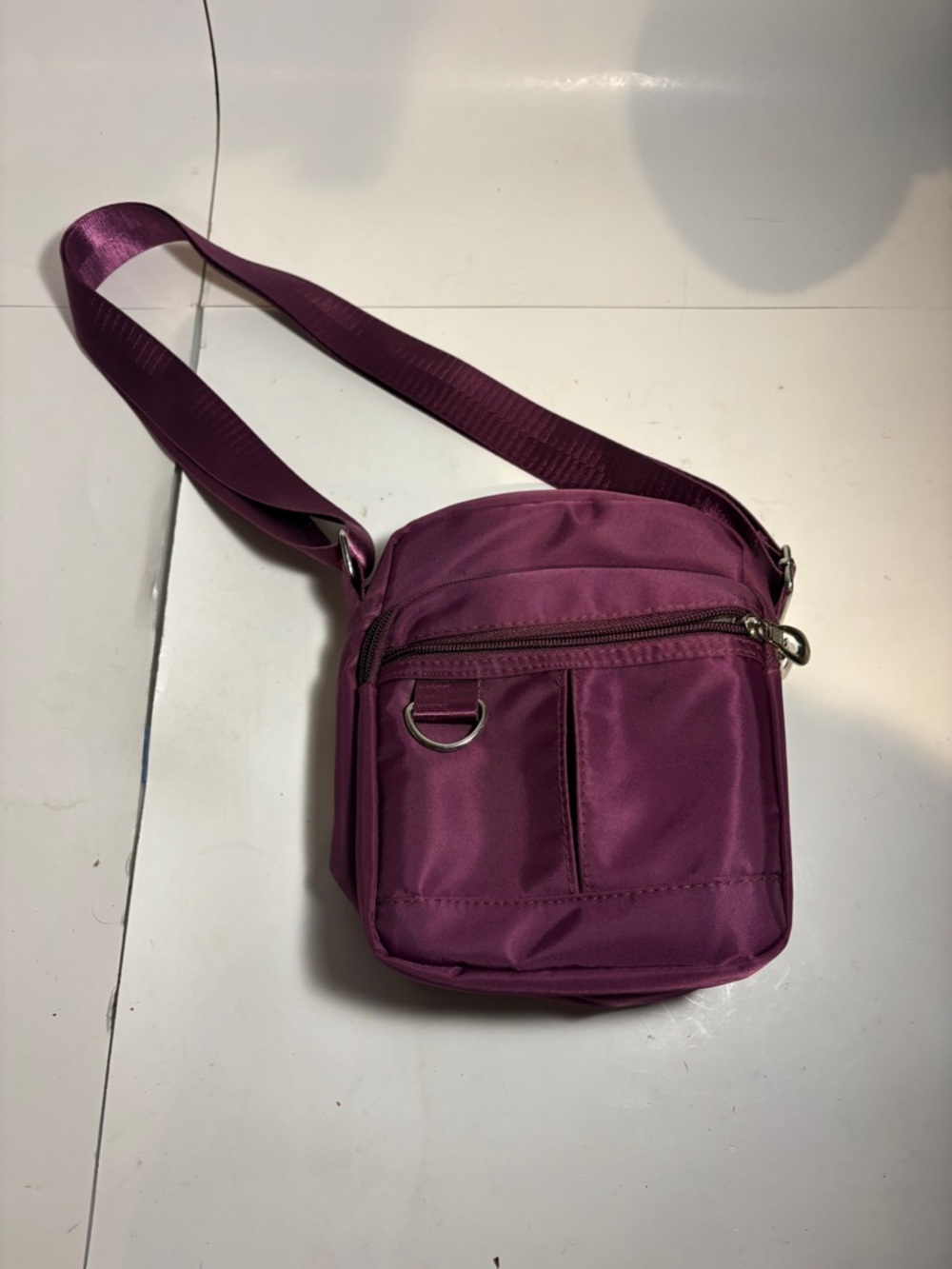Compact Crossbody Bag in Deep Plum Fanny Pack Crossbody